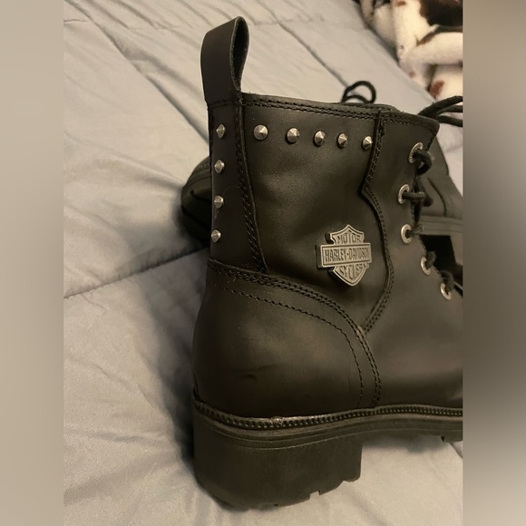 Authentic Harley Davidson boots W size11, great condition, black silver hardware - Picture 2 of 15